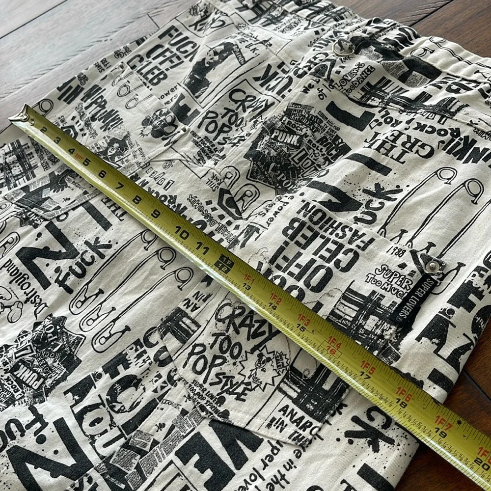 Vintage Super Lovers drop crotch 30 newspaper gothic pop punk rock streetwear - Picture 15 of 17